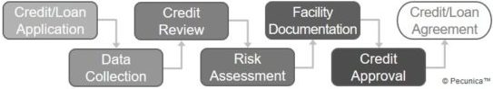 The credit approval process starts with the credit/loan application and ends with the signing of the credit/loan agreement. Segmentation of the credit approval process is a central component of risk mitigation.